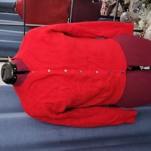 Apostrophe Red Cashmere Sweater